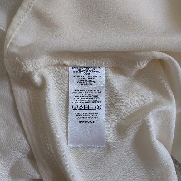 LOFT Ruffle Mixed Media Shell - Picture 5 of 5